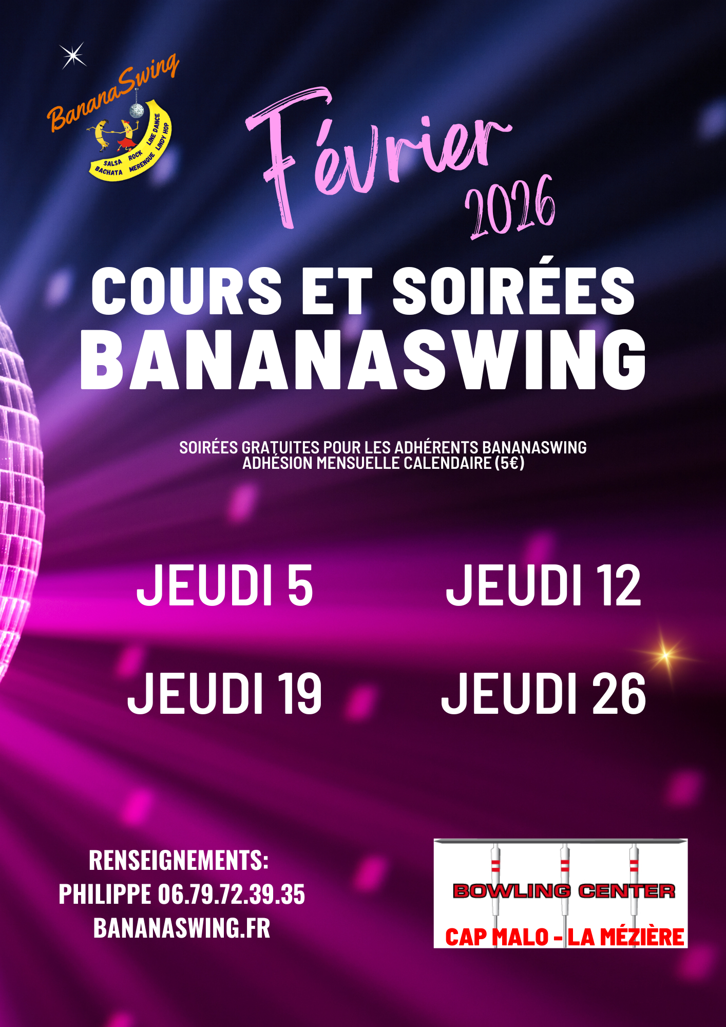 Kizomba et Bachata + Soirée Latino-Rock au Bowling Cap Malo