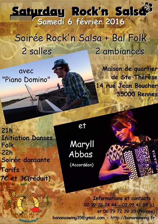 [Annulé] Stage de Salsa et Bachata + Soirée 70% SBK + 30% Rock à l'ADMB à Chateaugiron
