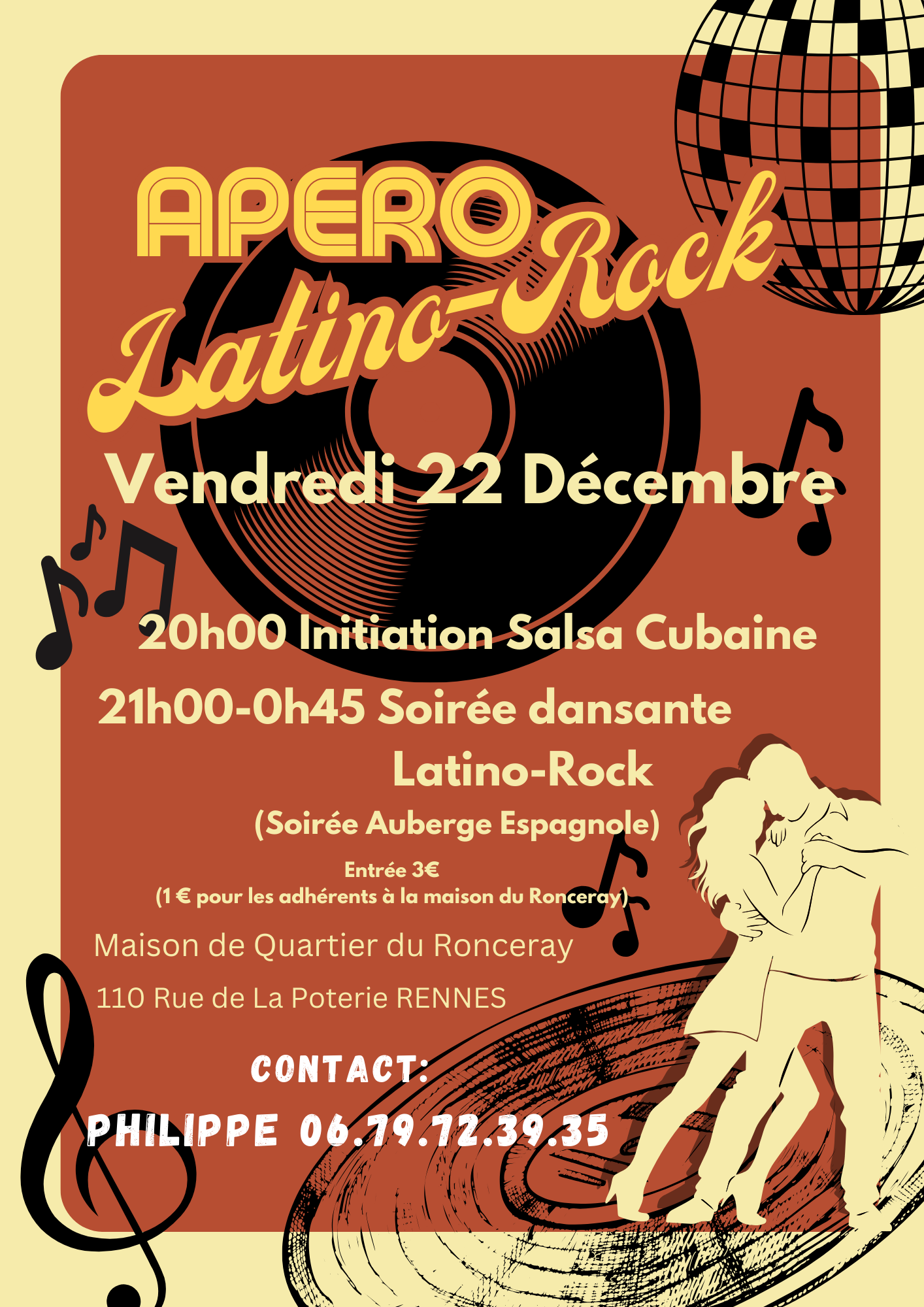 Apéro Latino-Rock à la Maison du Ronceray  (initiation salsa)
