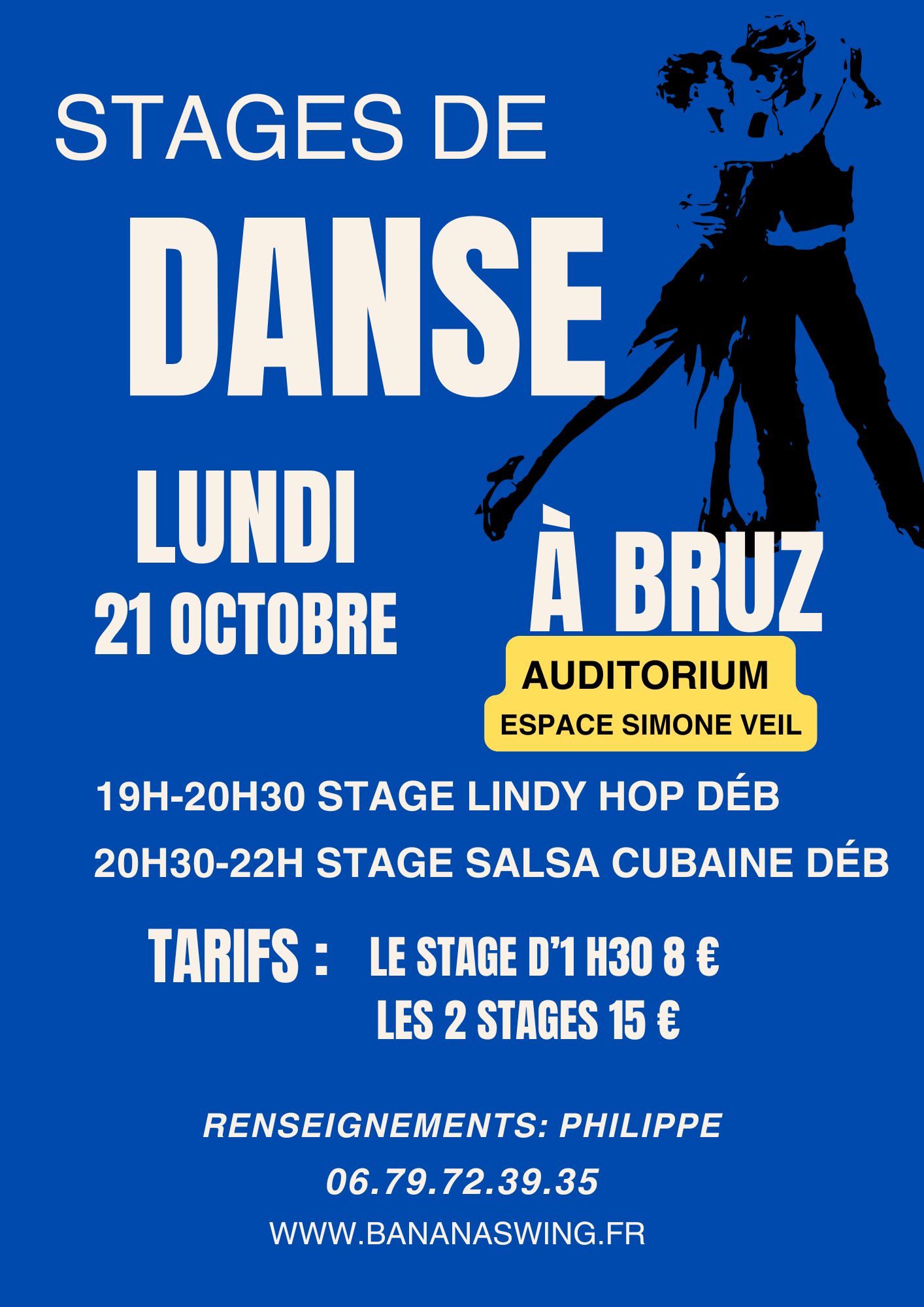 Stage de Lindy hop et Salsa débutant à Bruz (Auditorium de l'Espace Simone Veil)