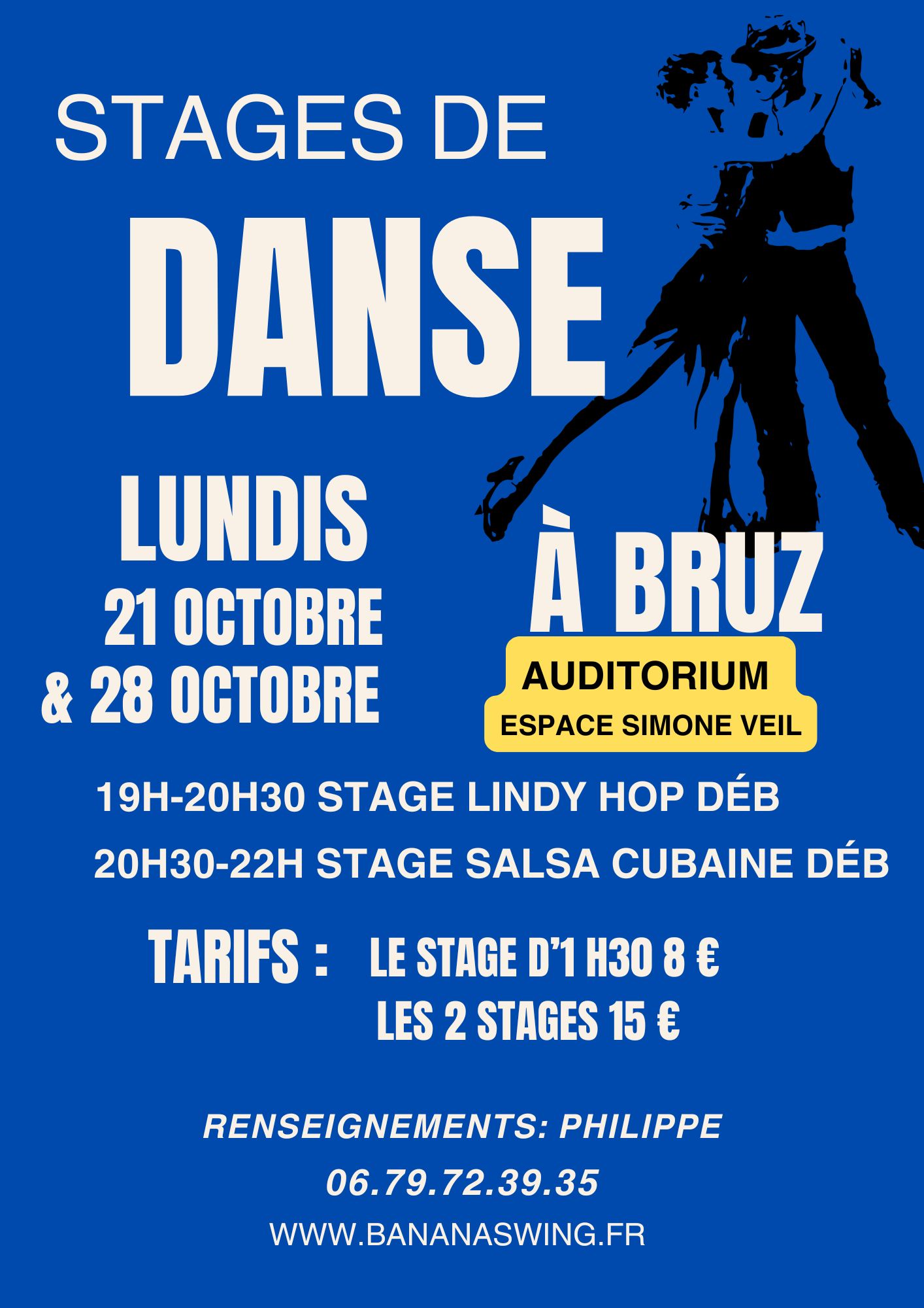 Stage de Lindy hop et Salsa débutant à Bruz (Auditorium de l'Espace Simone Veil)
