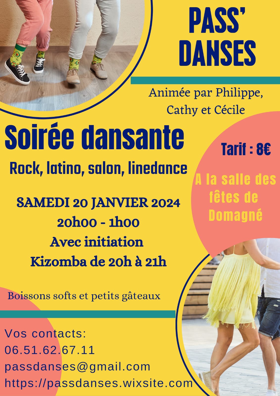 Initiation Kizomba et Soirée Latino-Rock + danses de salon à Domagné