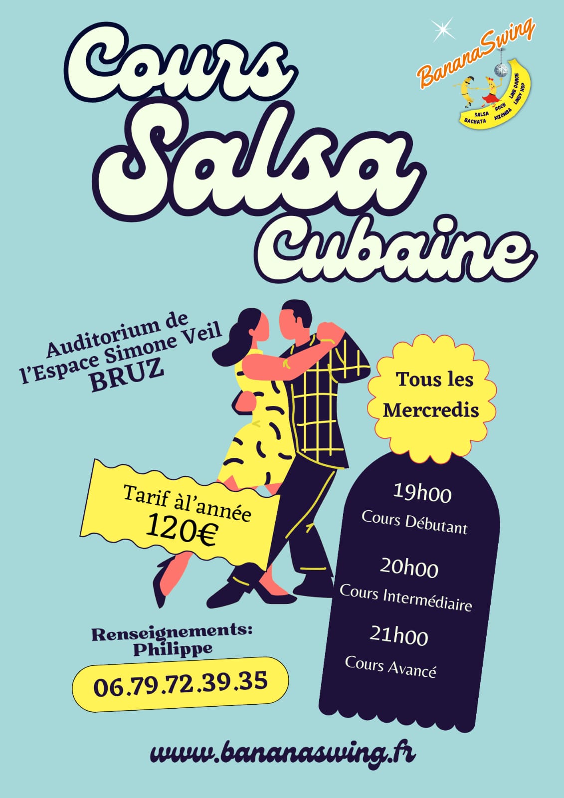 Stage Salsa Cubana tous niveaux à Bruz (Auditorium de l'Espace Simone Veil)