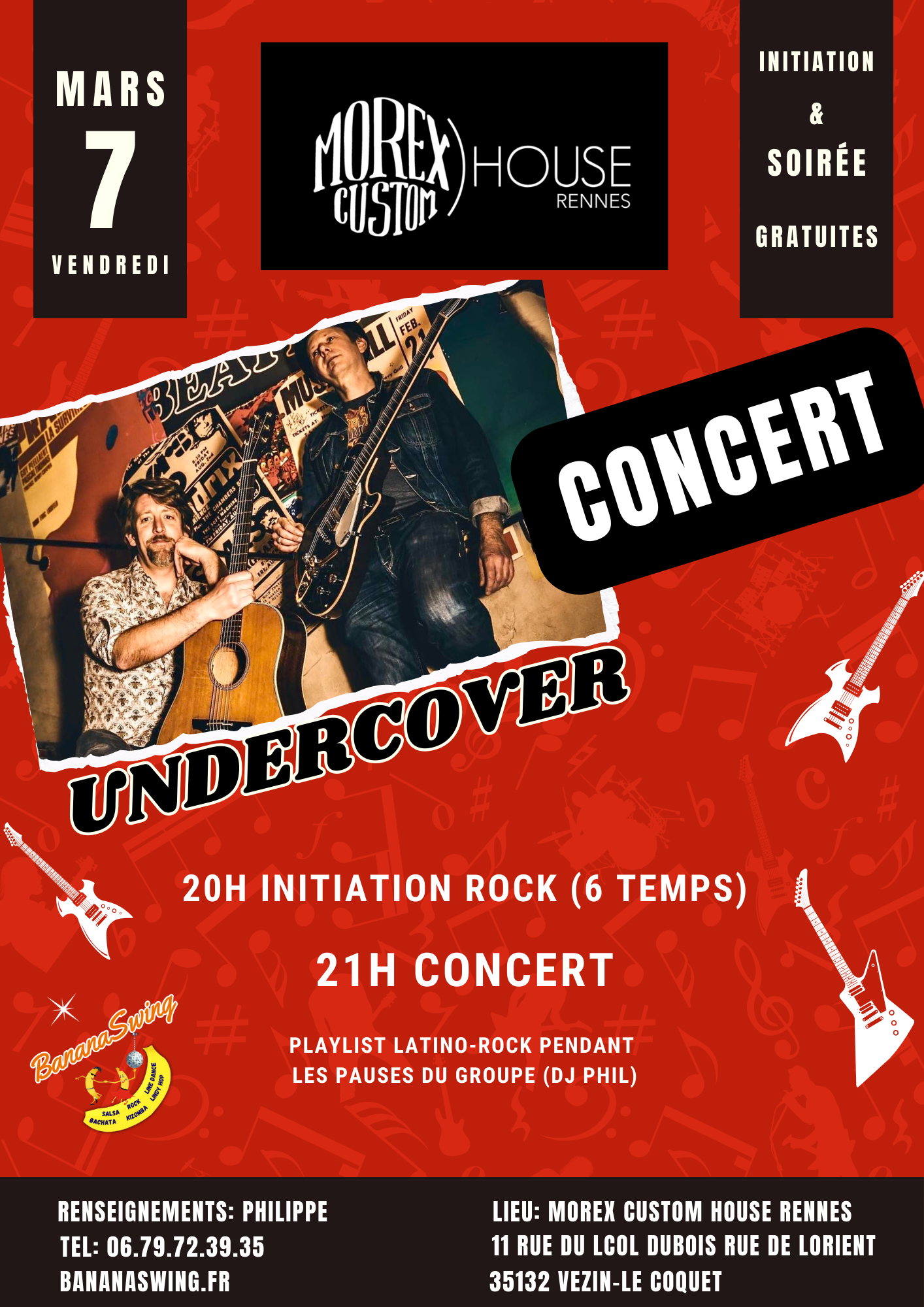 Initiation Rock + Soirée Rock avec "Undercover" au Morex