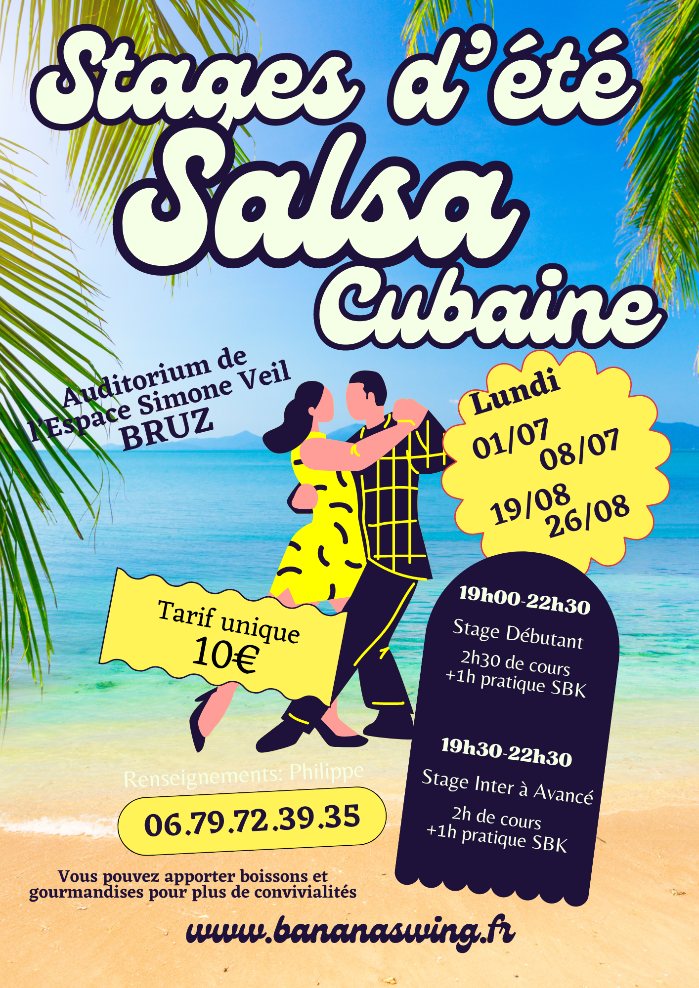 Stage Salsa Cubana tous niveaux à Bruz (Auditorium de l'Espace Simone Veil)