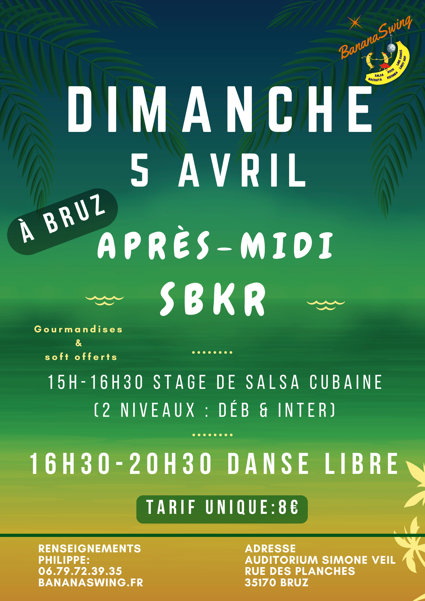 Stage de Salsa (2 niveaux) & aprèm' Latino-Rock (Auditorium de l'Espace Simone Veil)