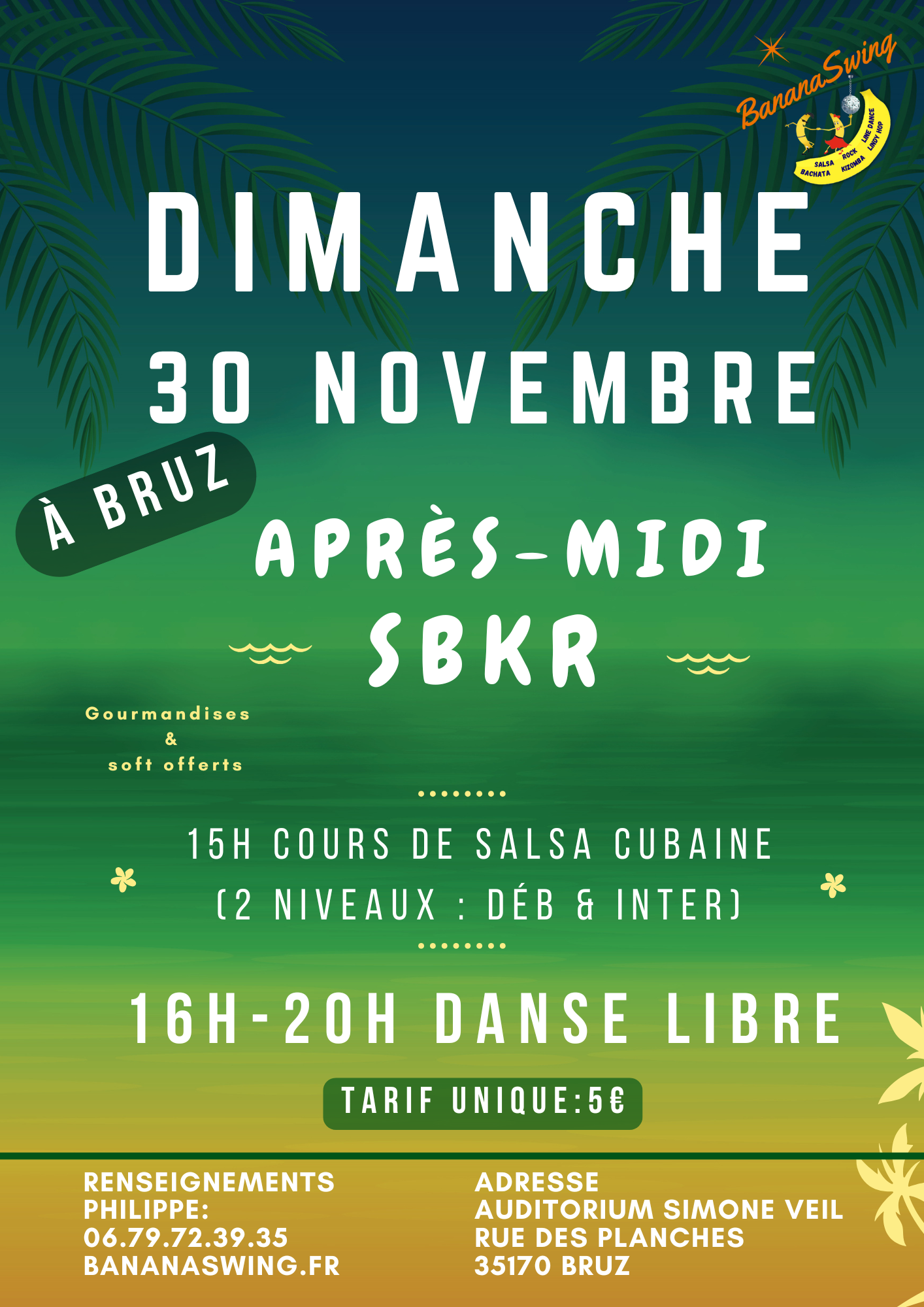 Stage de Salsa (2 niveaux) & aprèm' Latino-Rock (Auditorium de l'Espace Simone Veil)