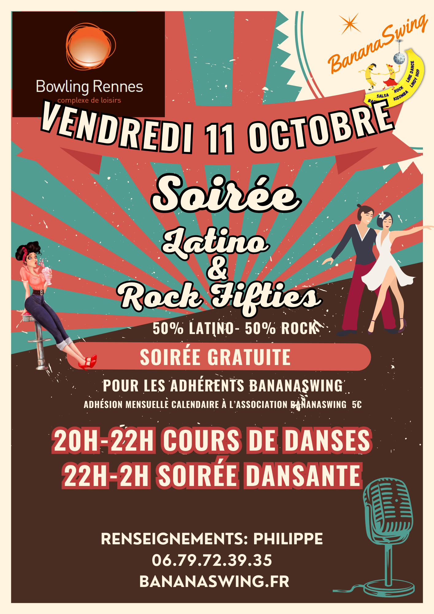 Rock et Boogie + Soirée Latino-Rock "Fifties" au Bowling Alma