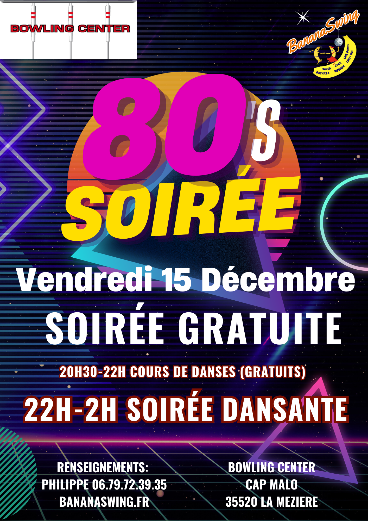 Line dance et Rock + Soirée "Années 80" au Bowling Cap Malo (gratuit)