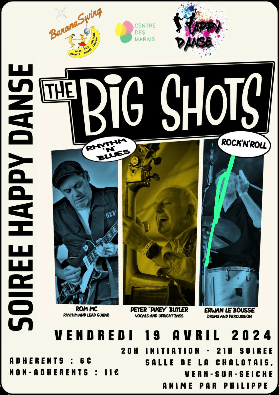 Initiation Line dance & Soirée-Concert avec "The Big Shots, salle de la Chalotais à Vern/Seiche