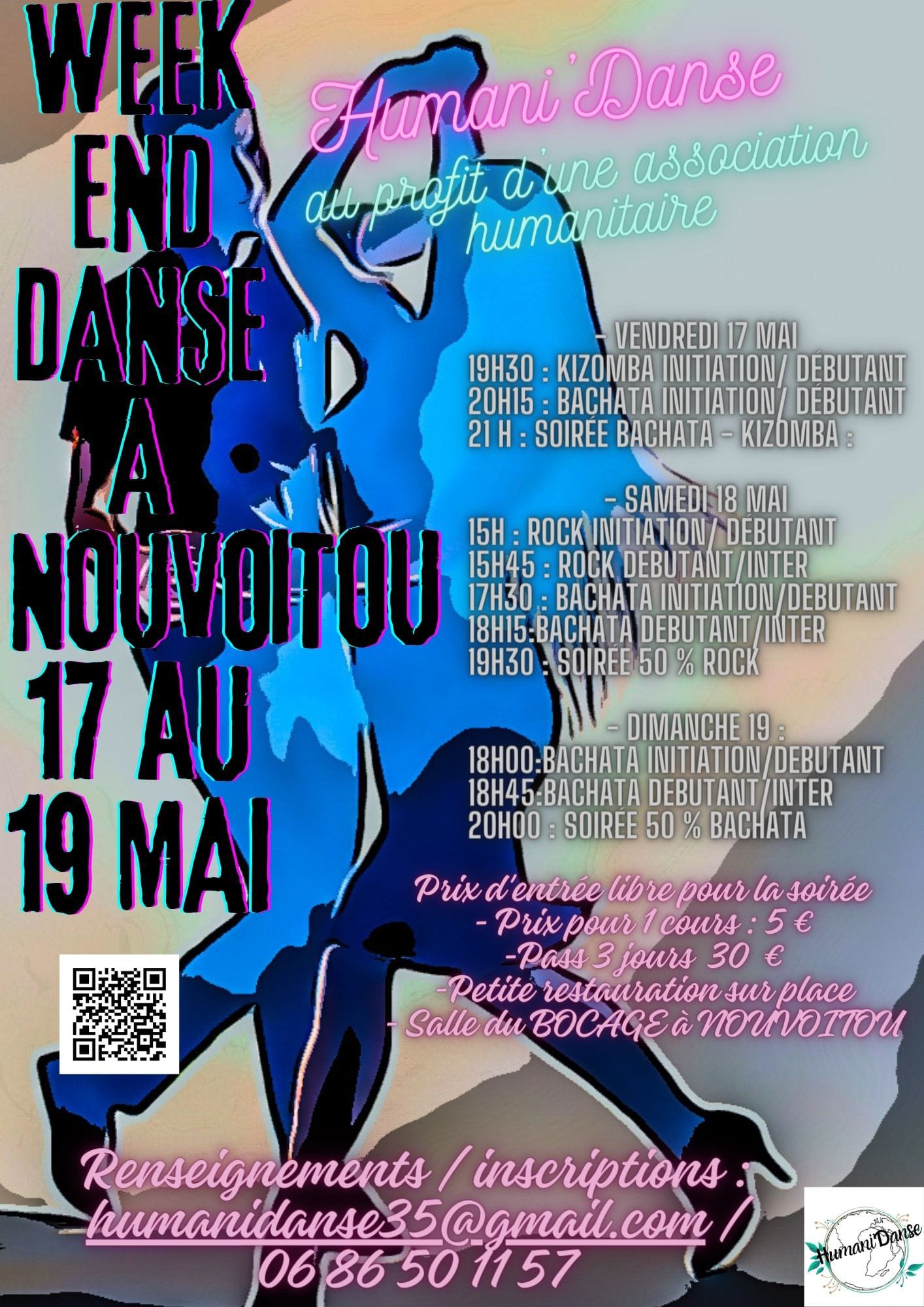 Stages de Rock et Bachata + Soirée dansante salle du Bocage à Nouvoitou