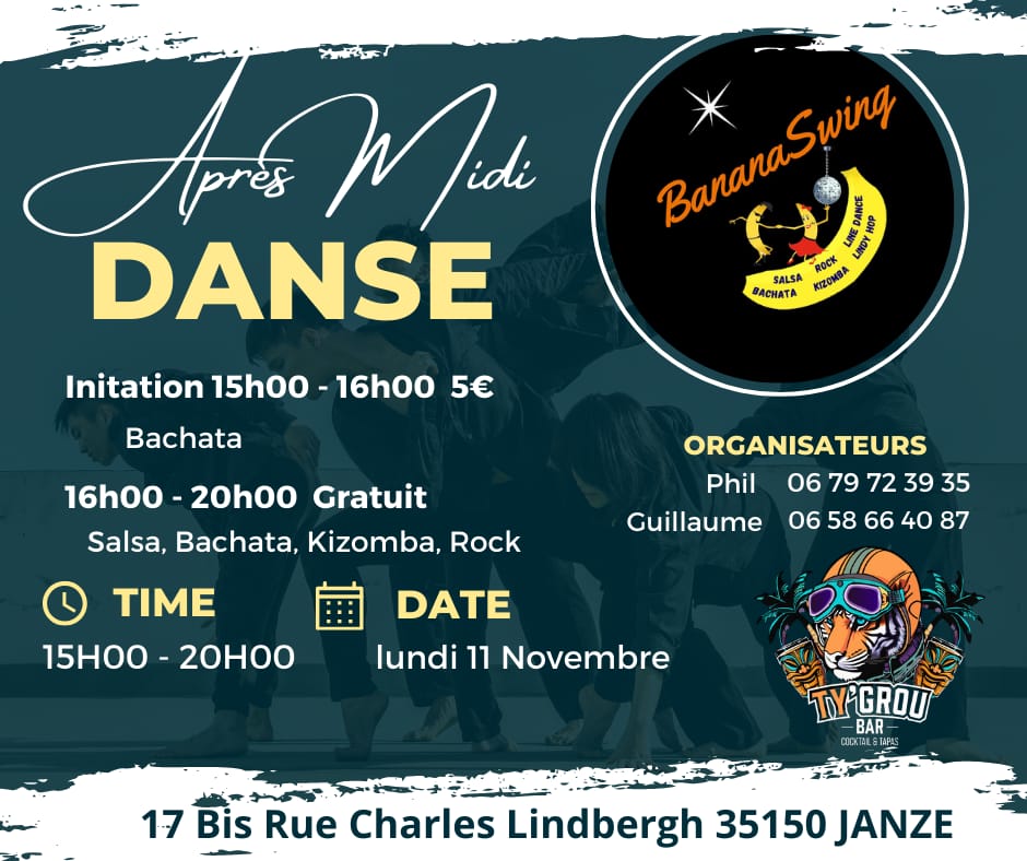 Initiation Bachata + Soirée SBKR au Ty'Grou à Janzé
