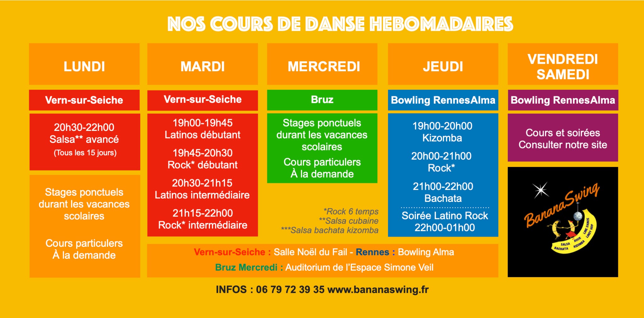 Cours de Salsa avancé à l'école Noël du Fail à Vern/Seiche