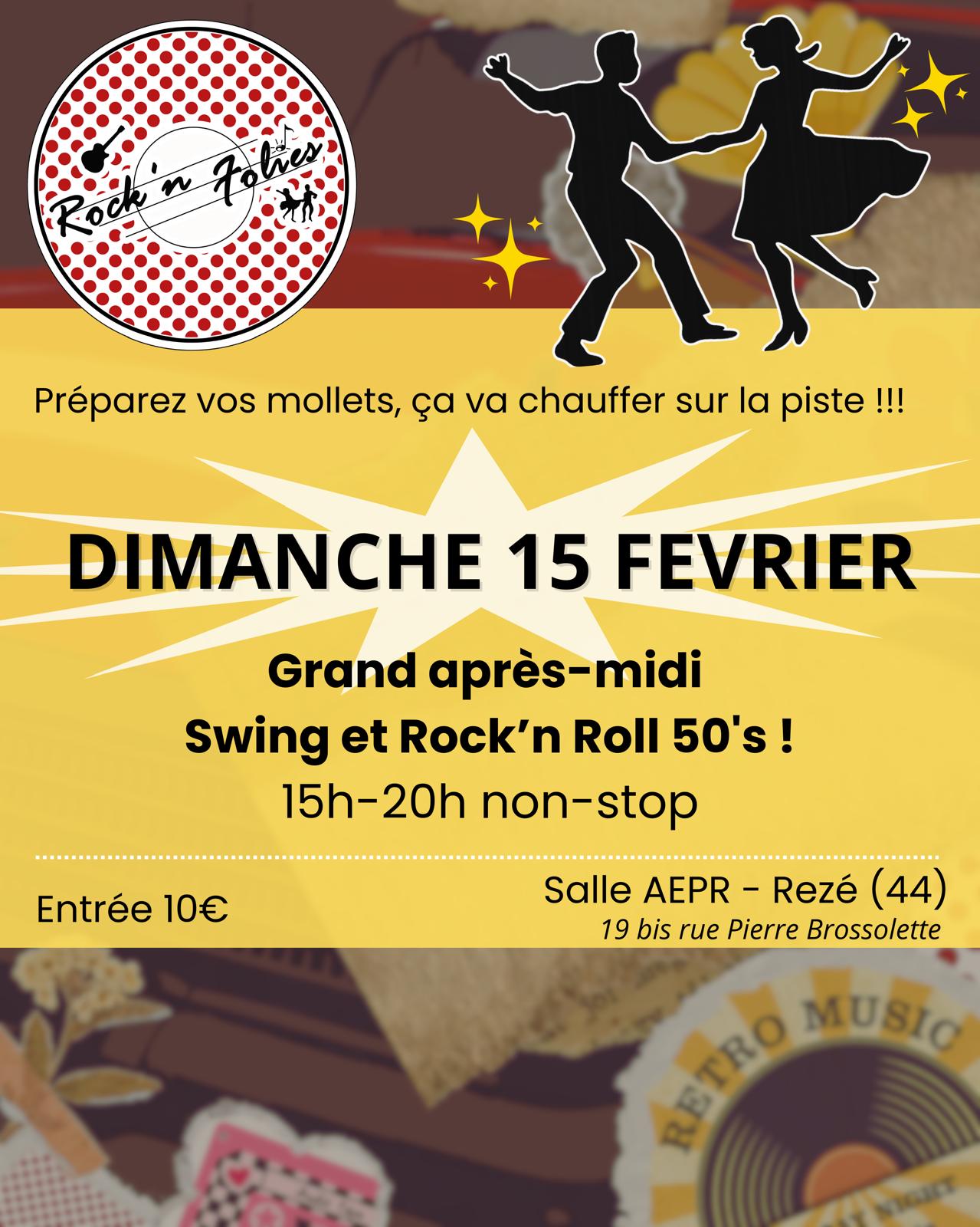Après-Midi "Rock'n Folie's" 100 % Rock'n Roll Fifties et Swing à Rezé