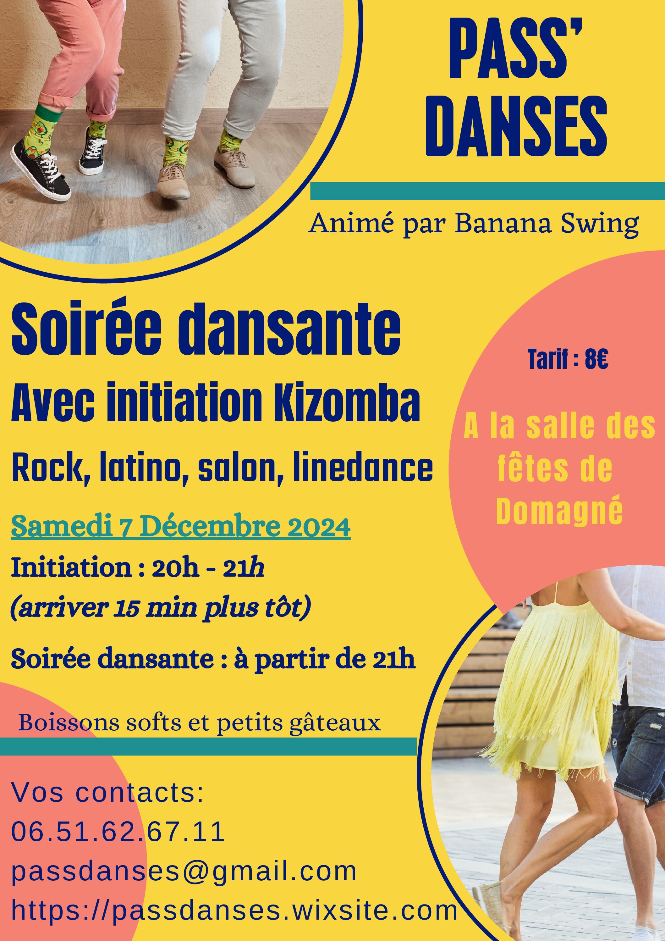 Initiation Kizomba et Soirée Latino-Rock + danses de salon à Domagné