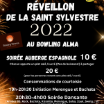 Réveillon dansant "auberge espagnole" au Bowling Alma à Rennes