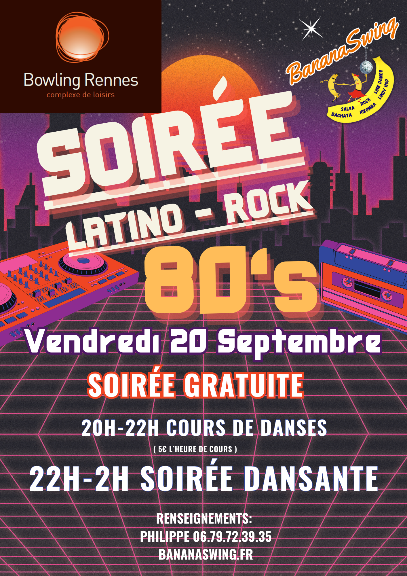 Quickstep et Rock + Soirée Latino-Rock "Années 80" au Bowling Alma