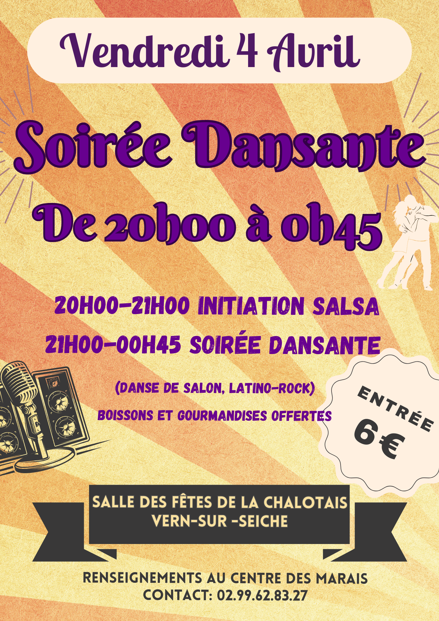 Initiation à la Salsa & Soirée "Happy Danse", salle de la Chalotais à Vern/Seiche