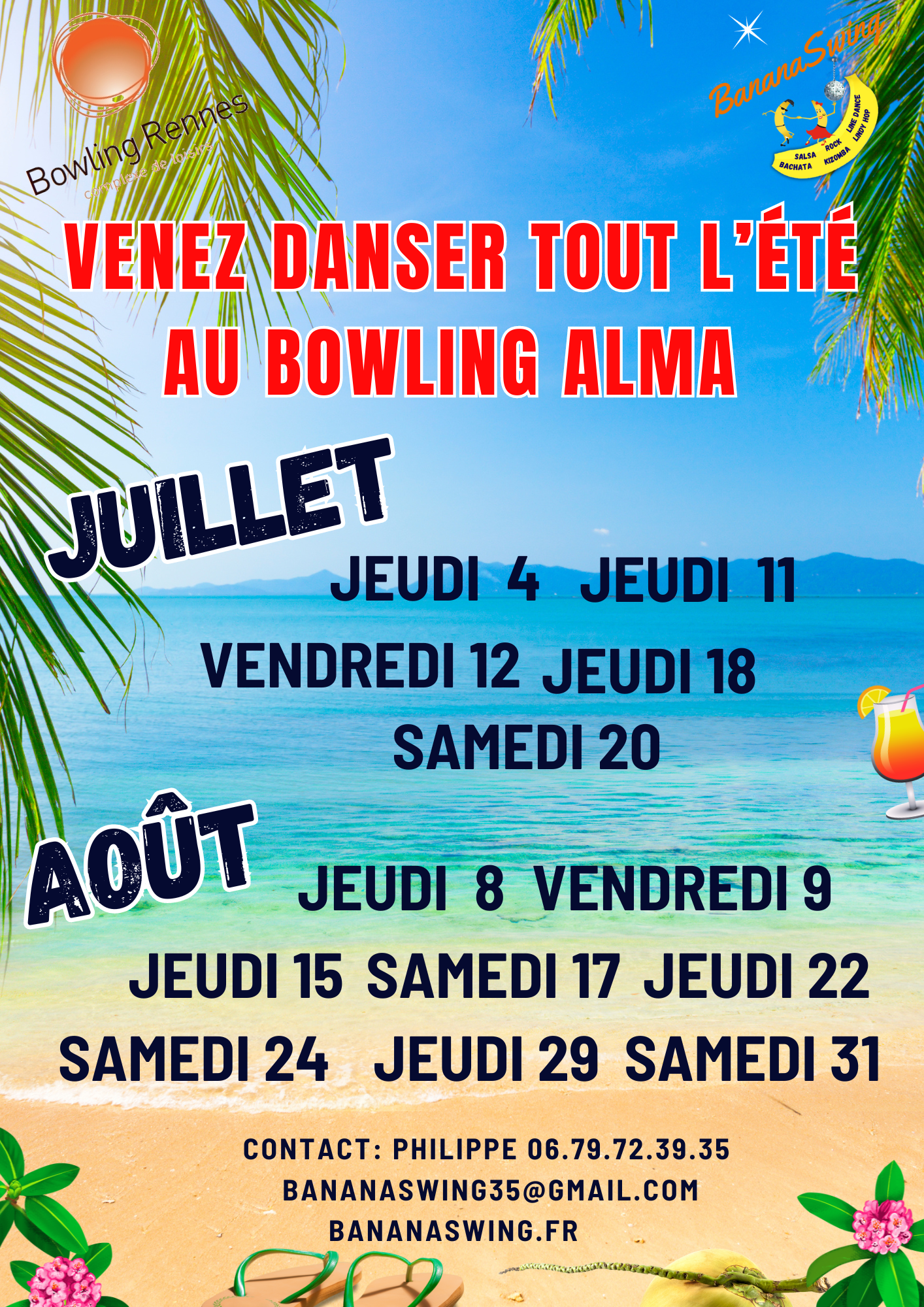 West Coast Swing & Kizomba + Soirée Latino-Rock au Bowling Alma