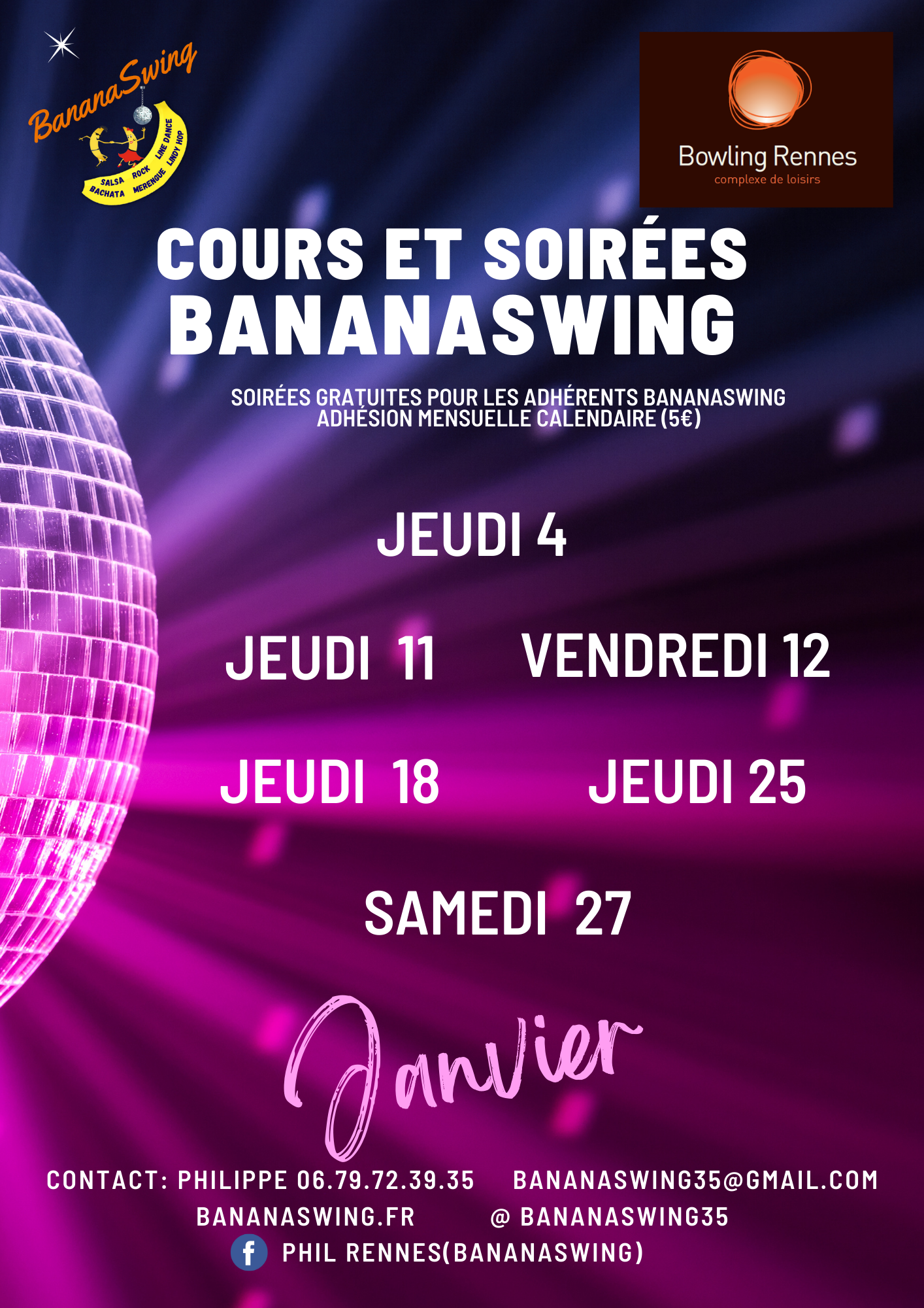 Quick Step, Rock & Kizomba + Soirée Latino-Rock au Bowling Alma