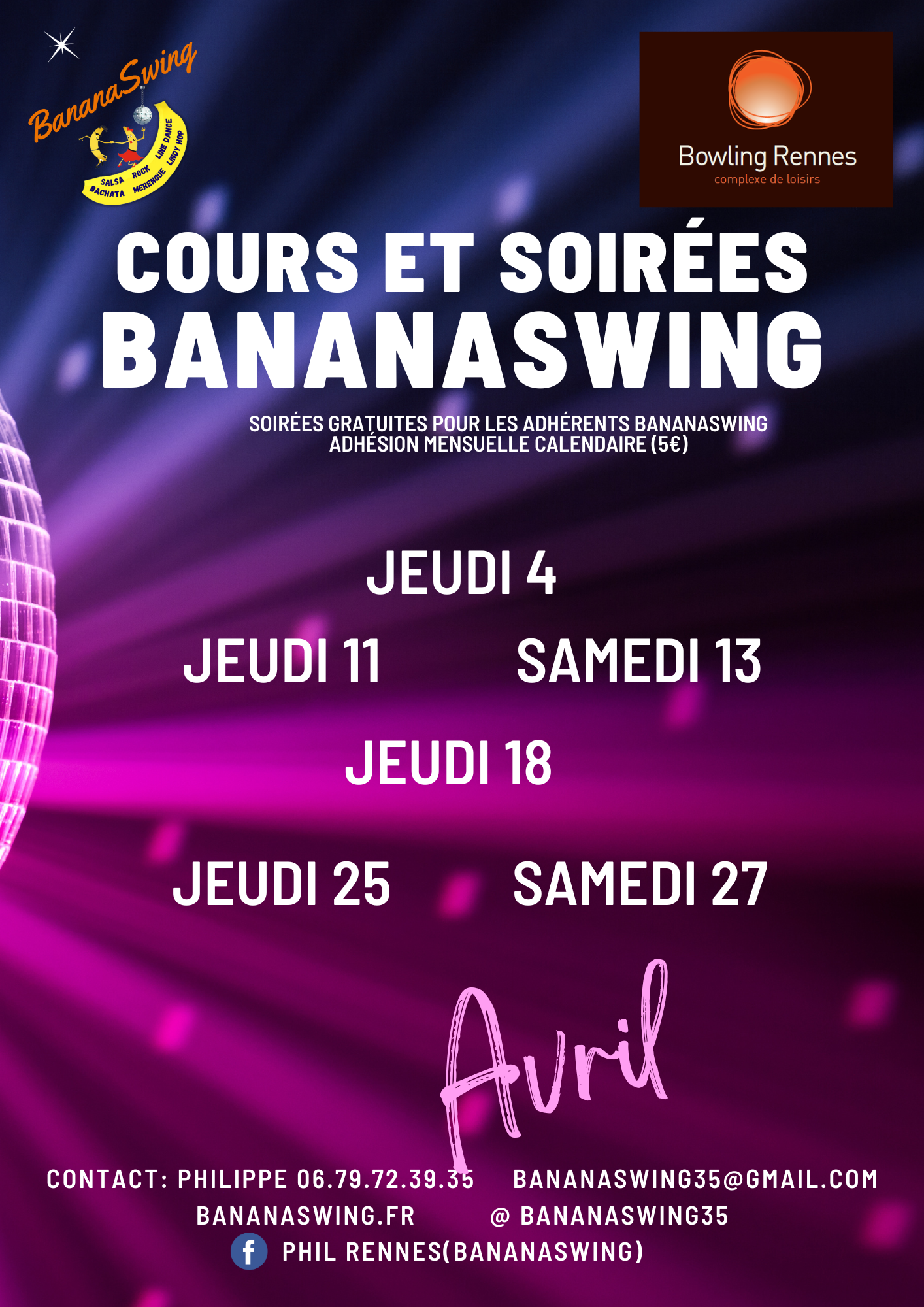 Kizomba, Rock & Bachata + Soirée Latino-Rock au Bowling Alma