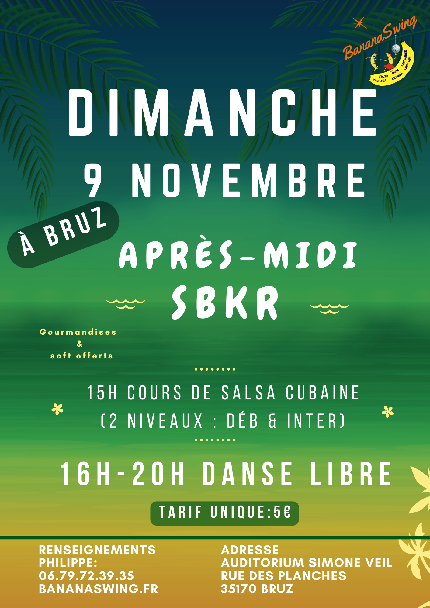 Stage de Salsa (2 niveaux) & aprèm' Latino-Rock (Auditorium de l'Espace Simone Veil)