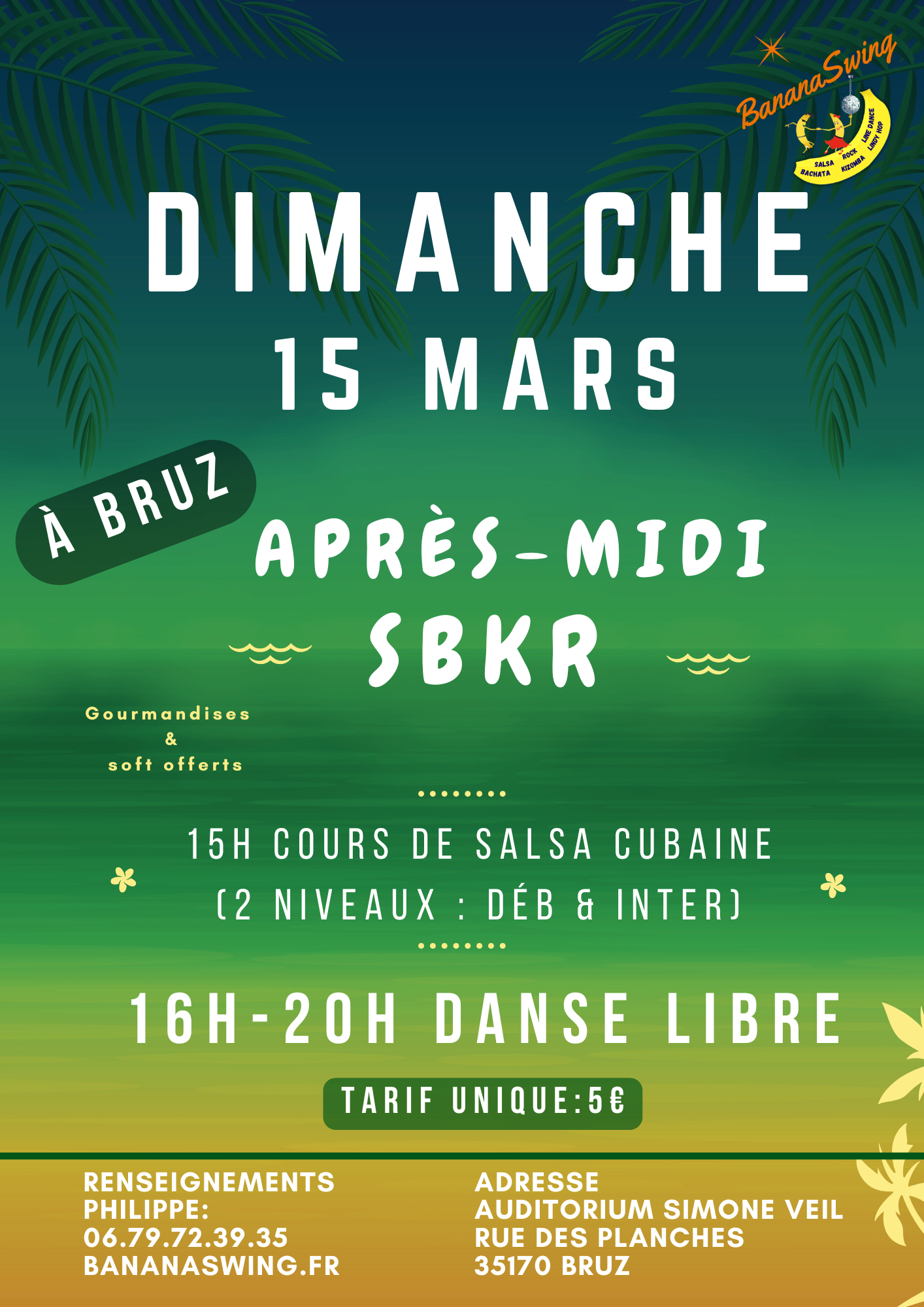 Stage de Salsa (2 niveaux) & aprèm' Latino-Rock (Auditorium de l'Espace Simone Veil)