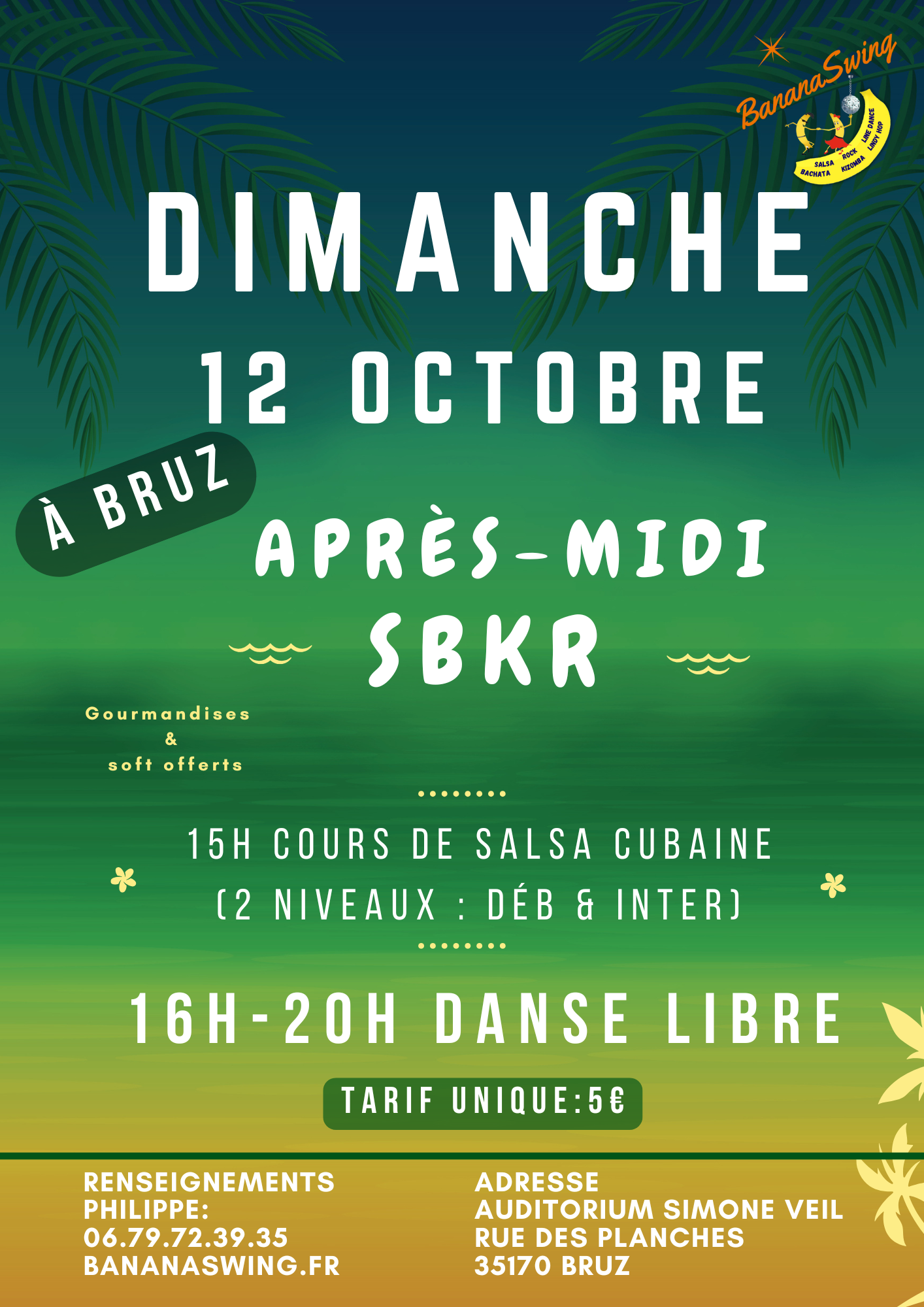 Stage de Salsa (2 niveaux) & aprèm' Latino-Rock (Auditorium de l'Espace Simone Veil)