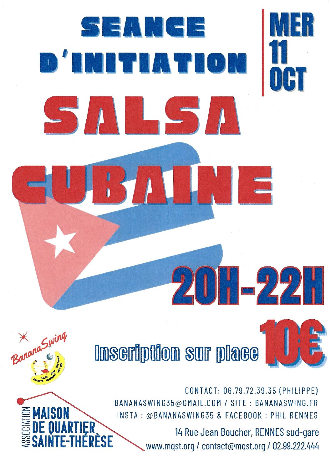 Stage de salsa cubaine à la Maison de Quartier Ste-Thérèse