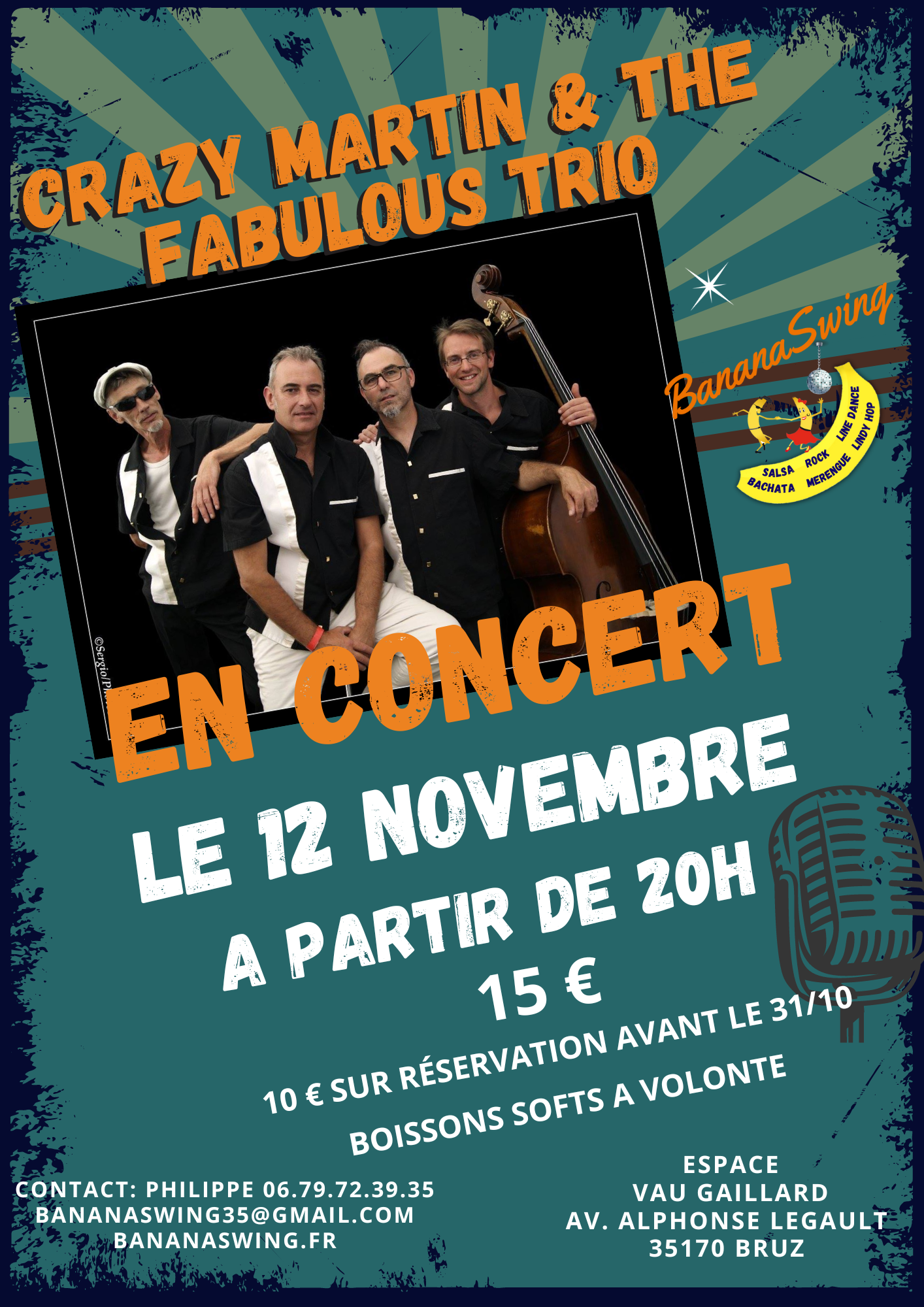 Soirée-Concert : "Crazy Martin & The Fabulous Trio"