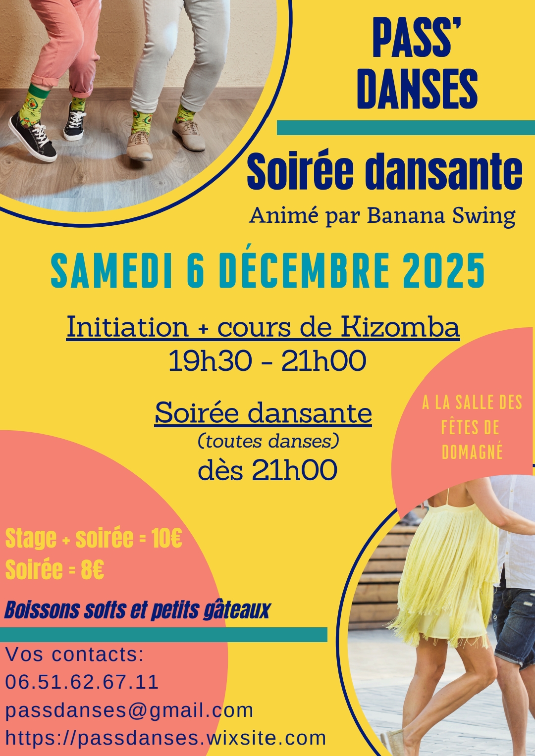 Stage de Kizomba et Soirée Latino-Rock + danses de salon à Domagné